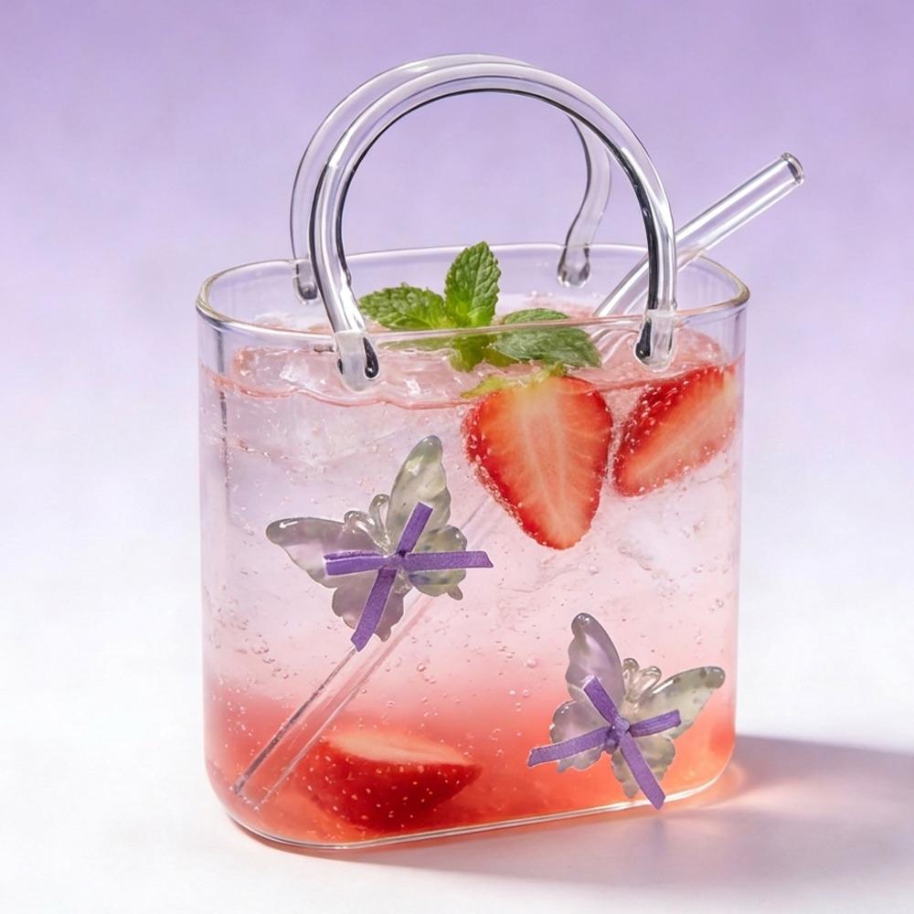 with Straw Creative Cocktail Glasses Novelty Beer Drinking Mug Fruit Wine Glass Home Use