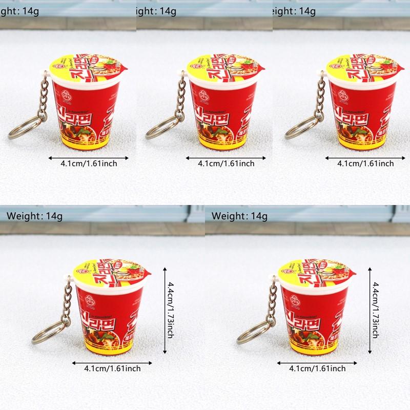 Simulation Instant Noodles Keychain Backpack Turkey Noodle Hanging Pendant Small Ramen Keychains Keyring For Kids