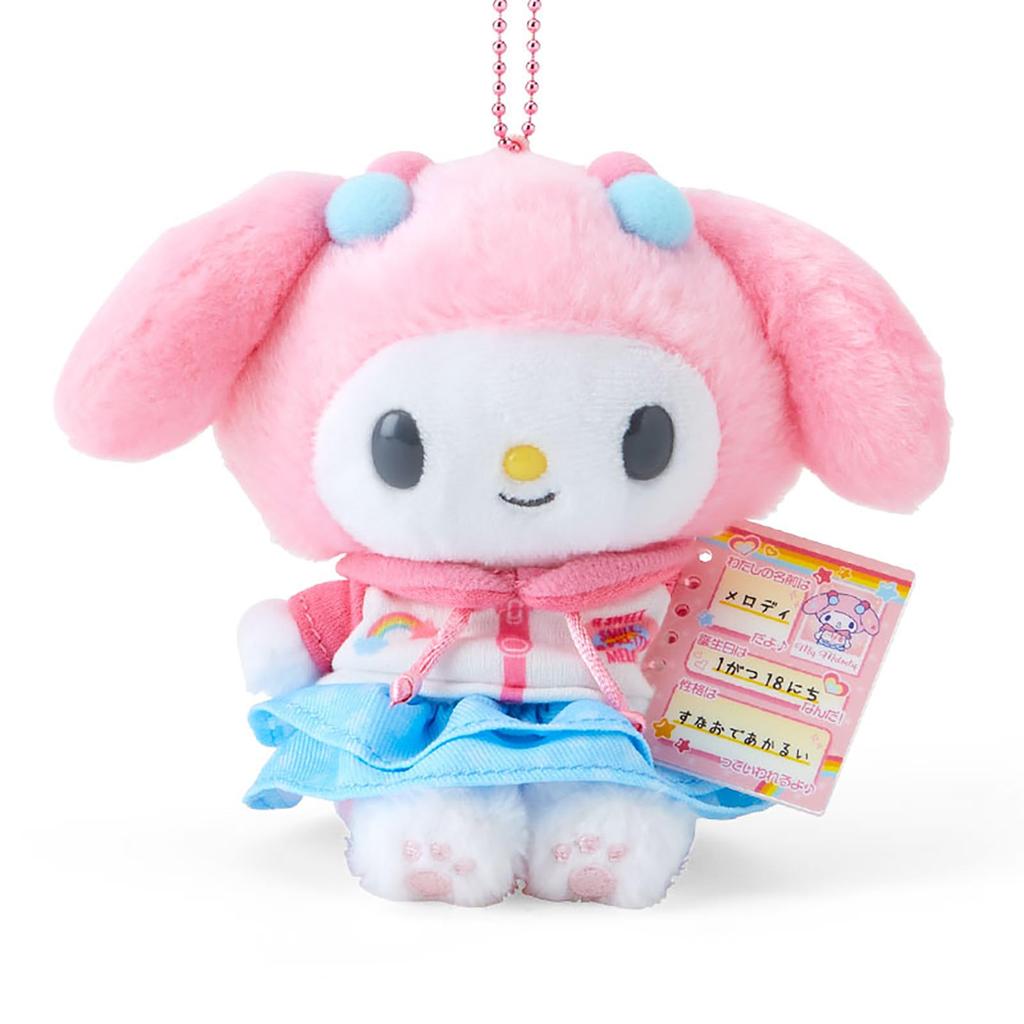 Sanrio Mascot Holder Profile My Melody Plush Keychain 932761 (Nostalgic Book)