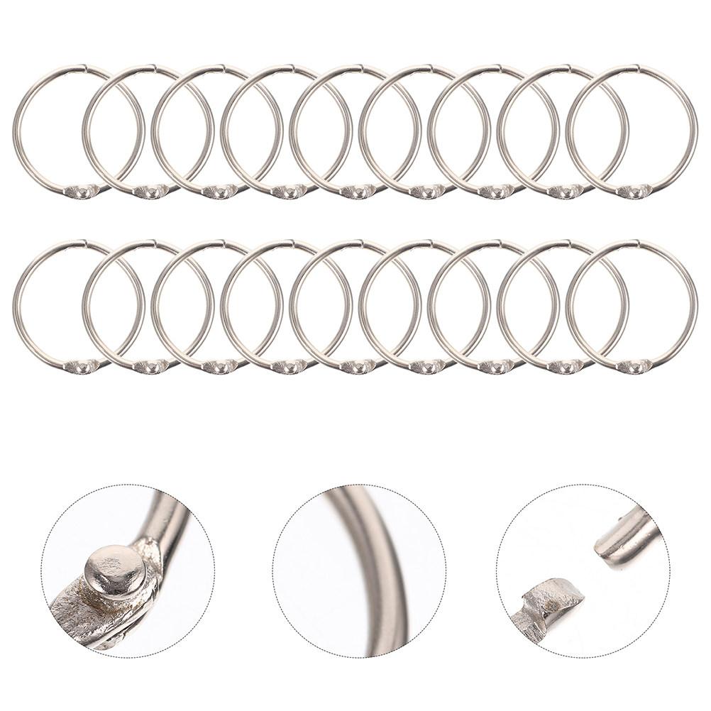 60Pcs Lightweight Metal Binder Rings for Loose Leaf Binder DIY Notebook Clips Book Rings Metal Ring DIY Notebook Ring