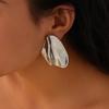 Exaggerated Earrings, Wrinkled Texture, Light Luxury Large Earrings, Geometric Simplicity, Niche Earrings