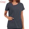 Женские летние топы, футболка с коротким рукавом и v-образным вырезом, карман, униформа с принтом, сексуальная медсестра, работники клиники
