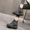 Кожаные дышащие высокие ботинки женские ботинки весна новые внутренние увеличивающие высоту повседневные спортивные туфли одинарные туфли