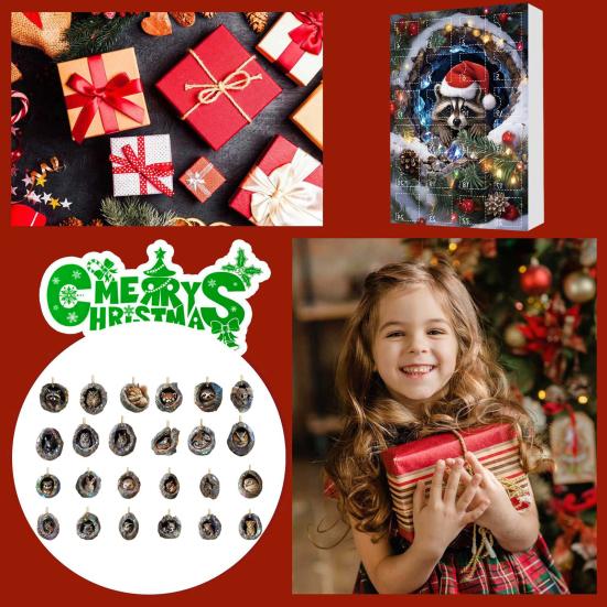 Лесной Животный Адвент-календарь 2025 24 Дня Милый Животный Праздничный Декор Обратный Отсчет до Рождества