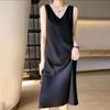 Suspender Black V-neck Temperament Dress Female Elegant and Versatile