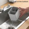3 Grid Kitchen Utensil Holder Drainable Cutlery Caddy For Spoons Forks Knives Space Saving Countertop Organizer For Home Kitch
