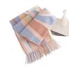 Dopamine Long Warm Windproof Shawl Scarf High End Striped Scarf for Women Korean Style Atmosphere Versatile Temperament