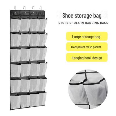 Новая сумка для хранения обуви из тонкой сетки с 24 отделениями и усиленными крючками