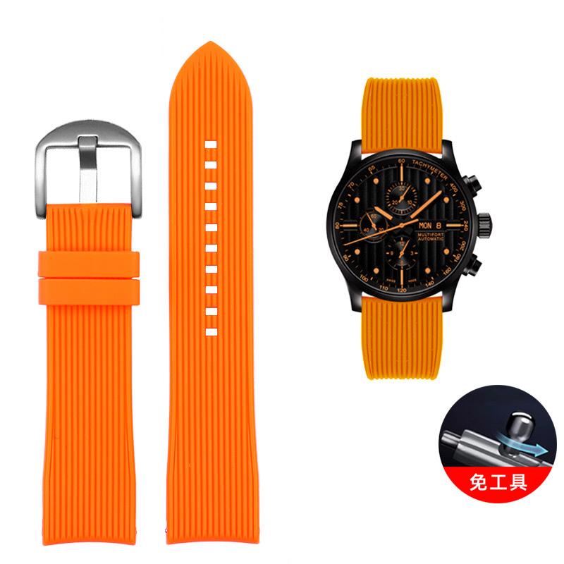 Классический ремешок для часов Arc Mouth 22 мм 20 мм для Mido Casio EFR-303 ECB900 Citizen Longines Omega резиновый силиконовый ремешок для часов водонепроницаемый