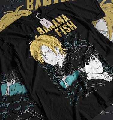 Футболка Banana Fish Эш Линкс Эйдзи Окумура Карточка Аниме Новая Футболка Все Размеры