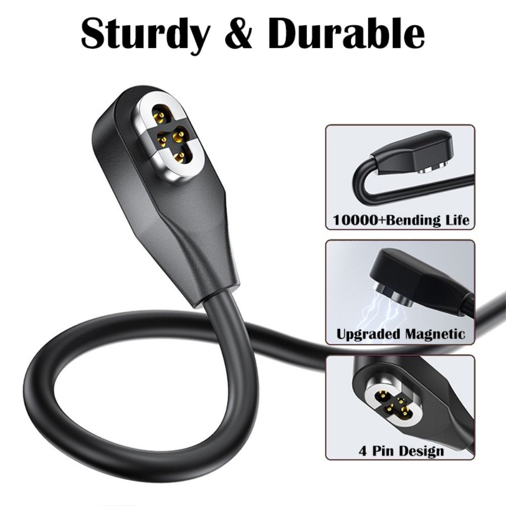 100cm Bone Conduction Headphone Charger 4 Pin Power Cord Replacement for Shokz OpenSwim Pro S710