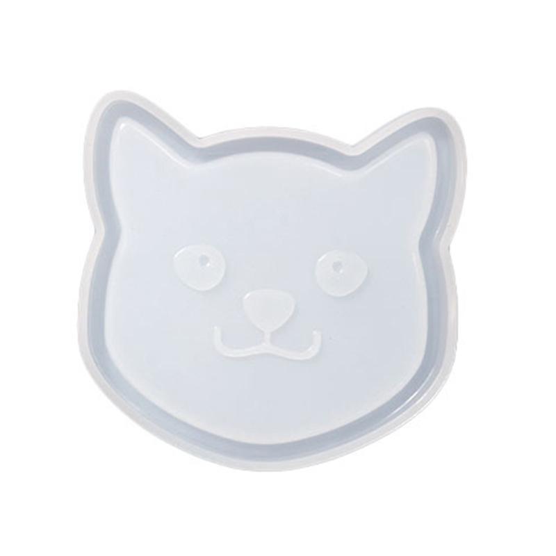 Милые Кошки Форма Кости Подставка под Стакан Силиконовые Формы для Смолы Подставка под Чашку для Питомца Силиконовая Форма Теплоизоляционная Подушка Формы для Домашних Украшений Инструмент