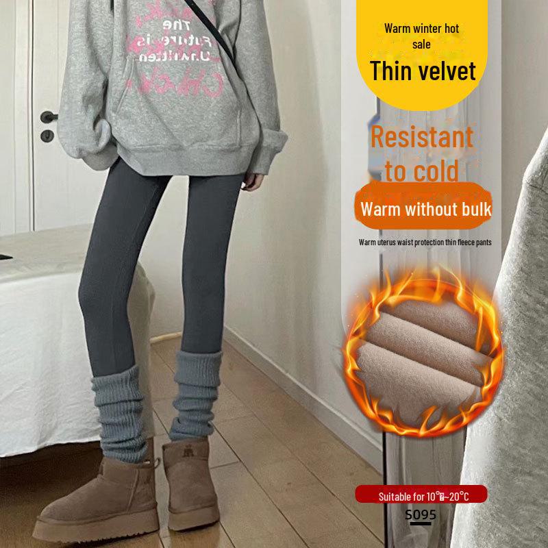 Женские плотные теплые коричневые штаны для йоги Shark с бархатом, идеально подходят для осени и зимы в качестве верхней одежды, облегающие леггинсы Barbie