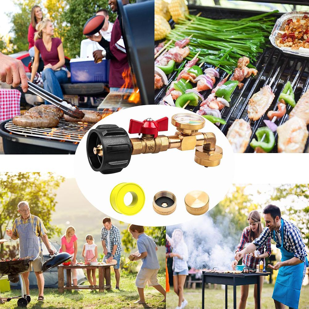 Gas Pressure Regulator Propane Gas Level Indicator Gas Meter and Leak Detector for Barbecues Motorhome Camping Heater