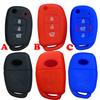Чехол для ключей для Hyundai Accent Ix25 Tucson Ix35 2014 Elantra Creta Verna I40 I10 Solaris 2015 2016 2021 3-кнопочный силиконовый чехол для ключа