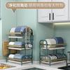 2-х уровневая сушилка для посуды из нержавеющей стали, полка для хранения посуды, ножей, тарелок, раковины, органайзер для сушки и хранения кухонных принадлежностей