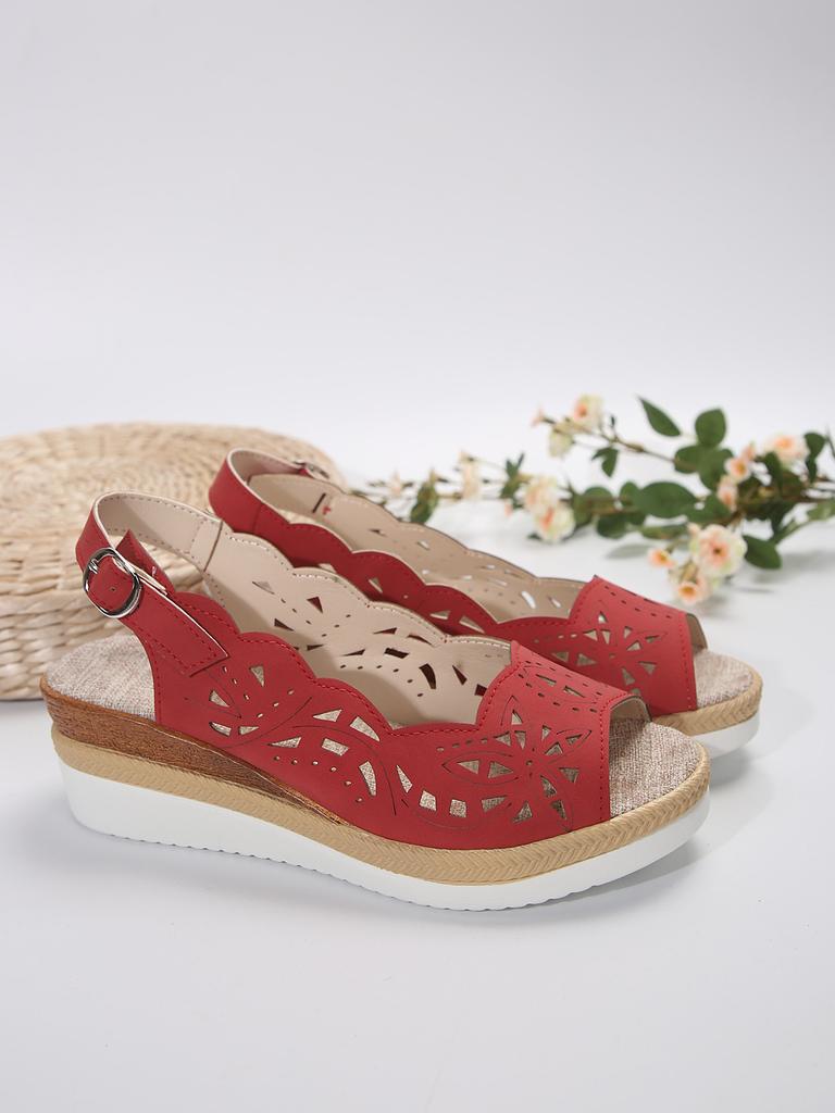 2025 Independent Station New European and American Sandals Large Size Foreign Trade Hemp Rope Bow Heel Casual Sandals Women's Shoes