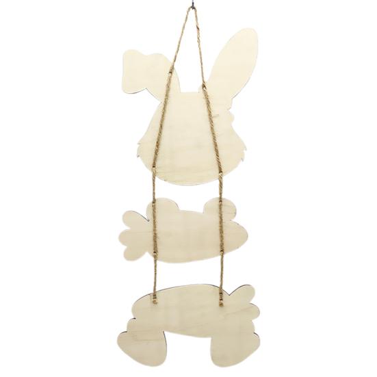 Деревянное пасхальное украшение, подвесное украшение в виде кролика, морковки, подвеска с надписью «Счастливой Пасхи» для входной двери дома, гостиной, сада