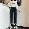 Летние женские тонкие широкие джинсы с высокой талией, прямые свободные брюки в корейском стиле