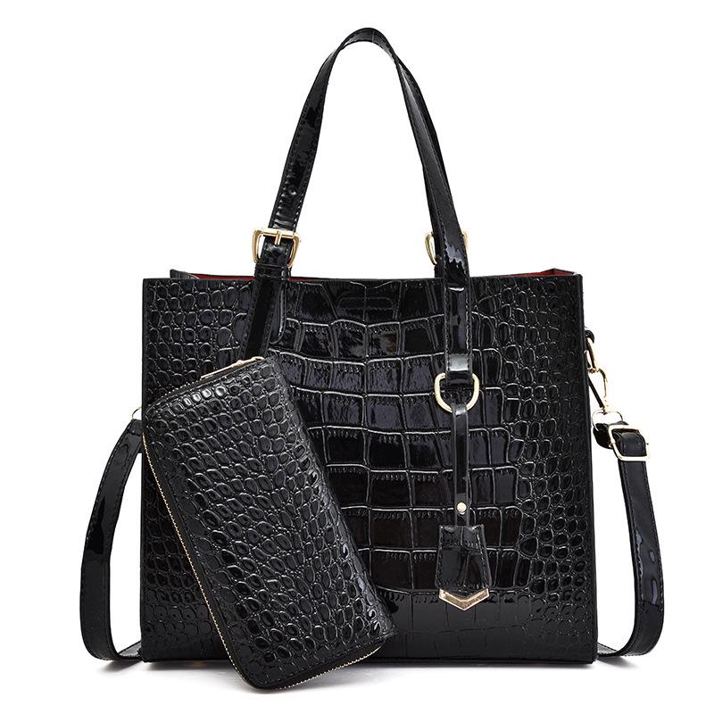 Женская сумка, модный комплект из двух предметов с каменным узором, сумка для матери и ребенка, вместительная сумка-мессенджер через плечо, сумка.