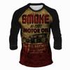 European and American Autumn New Men's Printed Simple and Fashionable Men's Long Sleeved T-shirt