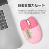 Cute Cat USB Wireless Mouse for Women and Compatible with PCs and Laptops 2.4G Kids, Stylish, Colorful, Quiet, (Pink Cat)