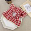 1pc Korean Style Cherry Wind Headband Spring New Red Checkered Cherry Square Scarf Large Intestine Headband