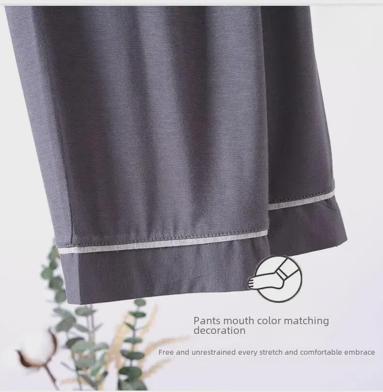 Мужские повседневные пижамные брюки из модала – свободные, тонкие домашние брюки для ношения в помещении и на улице