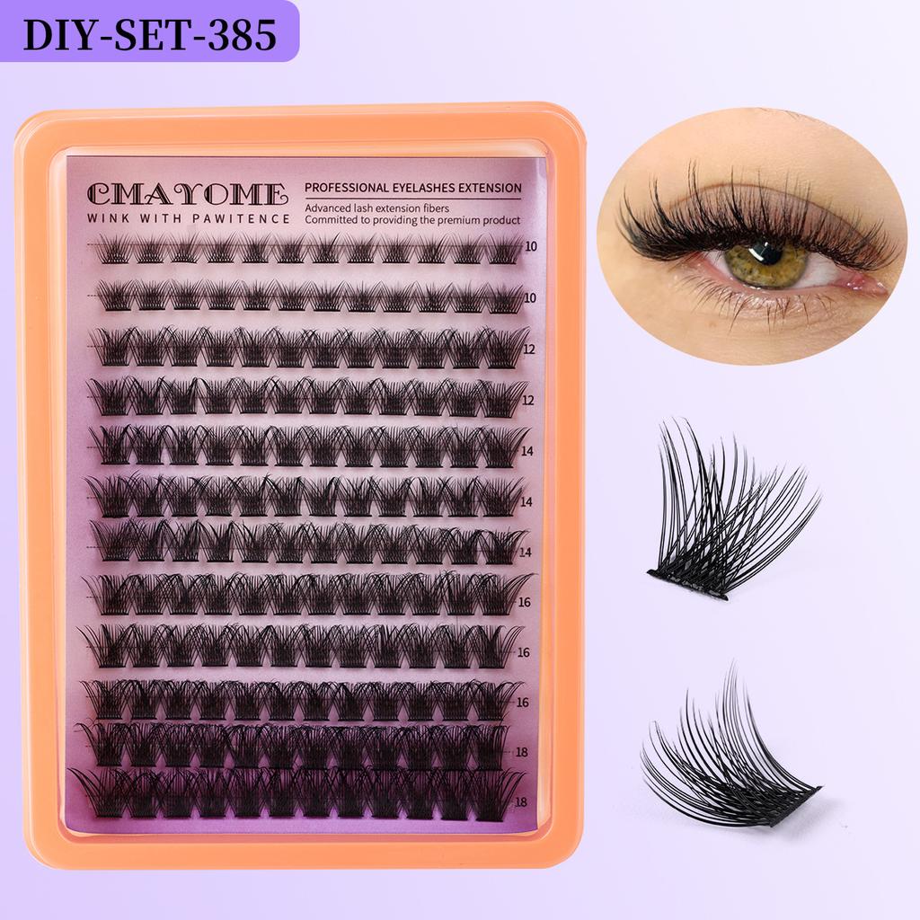 Single Cluster C Curl False Eyelashes Natural Thick Diy Segmented 10-18Mm Eyelashes