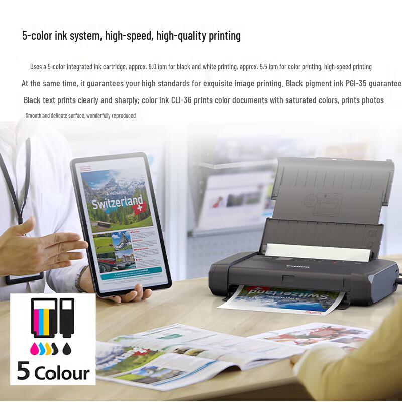 Портативный беспроводной струйный принтер Canon TR160