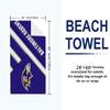 Baltimore Ravens Logo Print Beach Towel, Large Soft Quick Dry Towel for Beach Camping Swimming