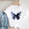 Tee Top Women Print Summer Fashion Tshirt Dandelion Butterfly Plant Clothing Casual Short Sleeve Lady Female Graphic T-shirt