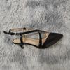 LOSLANDIFEN Women's 5cm Pointed Toe Cross Strap Buckle Sandals Slingback Pumps High Heels Party Wedding Dress Comfortable Shoes