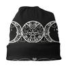 Тройная шапка Богини Луны, вязаная шапка, женская модная унисекс пентаграмма, языческая викканская зимняя теплая шапка Skullies, шапка для лыж