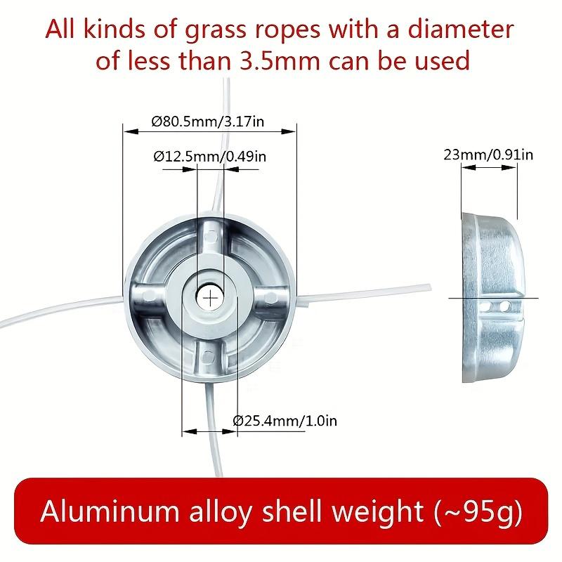 Универсальная головка для газонокосилки из алюминиевого сплава с нейлоновой стальной леской для кошения газона, запасные части для газонокосилки