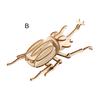 3D Animal Puzzle Toy DIY Handmade Wooden Mini Butterfly Dragonfly Bee Beetle