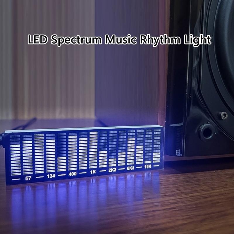 Upgrades LED Sound Visualizers Music Spectrum Display 20Hz to 25KHz with 3.5mm Input for Homes Studio & Party decors