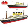 Large Titanic Building Block Cruise Ship Model Small Particles Assembled Bricks Stress Relief