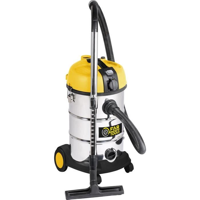 Aspirateur Eau Et Poussière FARTOOLS - NET-UP30-P - Cuve Inox - 30L (avec Fonction Décolmatage)