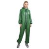 One Piece Waterproof Hooded Jumpsuit Rainwear Front Zipper and Button Fastening Drawstring Hood for Men Women Outdoor Work