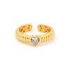 Shertz Volume Donut Heart Cubic Ring