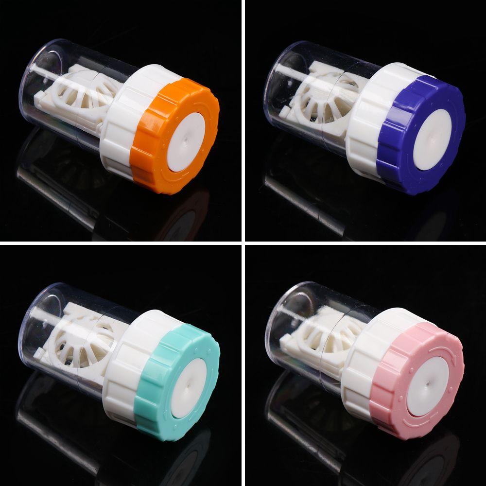 New Portable Plastic Soaking Box Travel Glasses Holder Contact Lens Case Candy Color