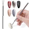 7-pin Nail Liner Nail Art Tools Stainless Steel Stripe Lines Nail Art Pens Bendable Pins Ultra-thin Line Nail Brush Gel Painting