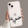Забавный милый китайский панда прозрачный чехол для телефона iPhone16 15 14 13 12 11 Pro MAX противоударные чехлы