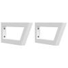 Washbasin Brackets 2 pcs White Trapezoidal Steel
