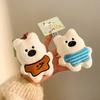 Funny Stuffed Puppy Keychain Lovely Small Plush Doll Pendant Charms Keyring For Friends Gifts Bag Decoration Accessories