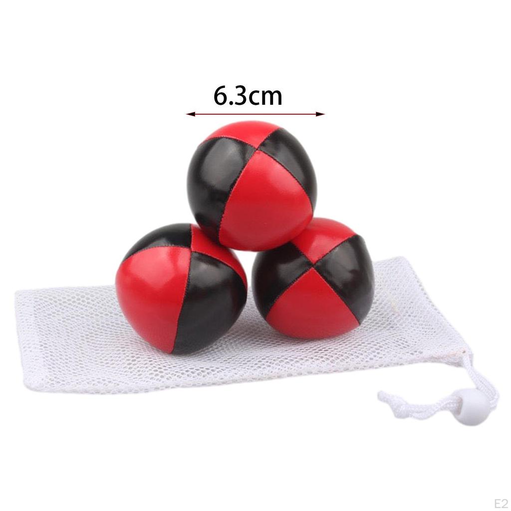 3x Juggling Balls for Beginners Acrobatics Toss Soft Educational Toy Hand Throwing