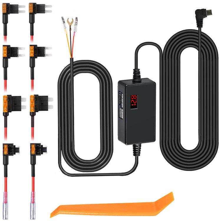 Регулируемое напряжение Автомобильное зарядное устройство с таймлапс видеорегистратором и цифровым дисплеем