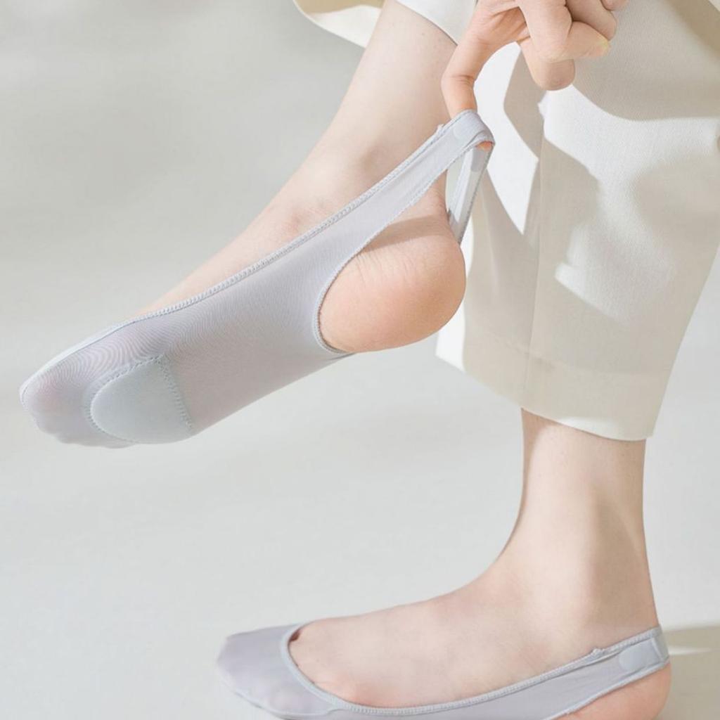 1 пара, женские ультратонкие невидимые нескользящие носки с закрытым носком, носки на высоком каблуке с подушечками для передней части стопы
