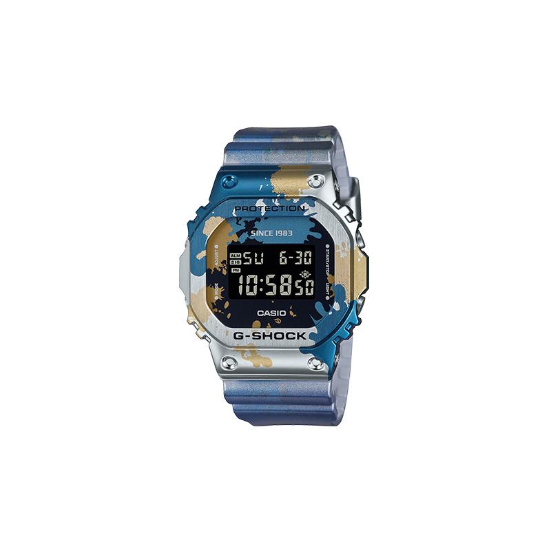 Casio 40-летний юбилей первый выпуск уличный граффити стиль ретро классический маленький квадратный водонепроницаемый часы кварцевый механизм ремешок из смолы GM-5600SS-1PR